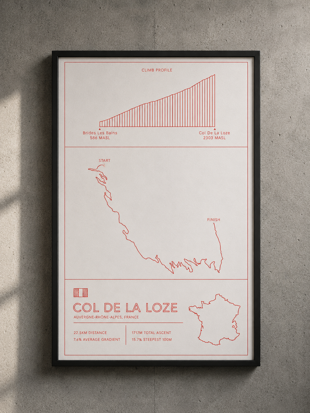 Col De La Loze Bike Climb