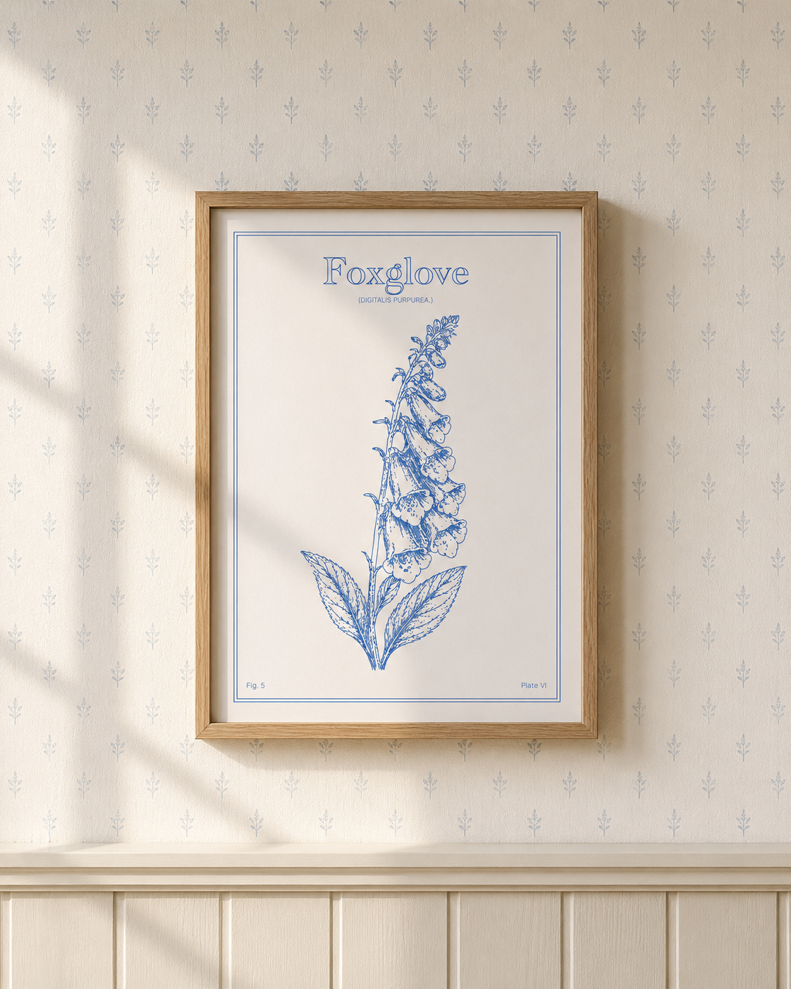 Foxglove Flower - Minimalist Botanical Wall Art