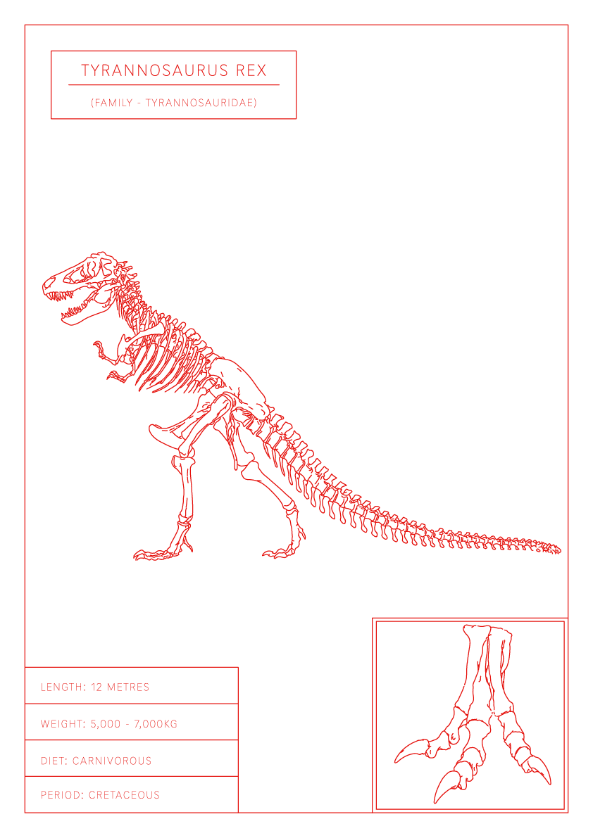 Tyrannosaurus Rex | Dinosaur Wall Art