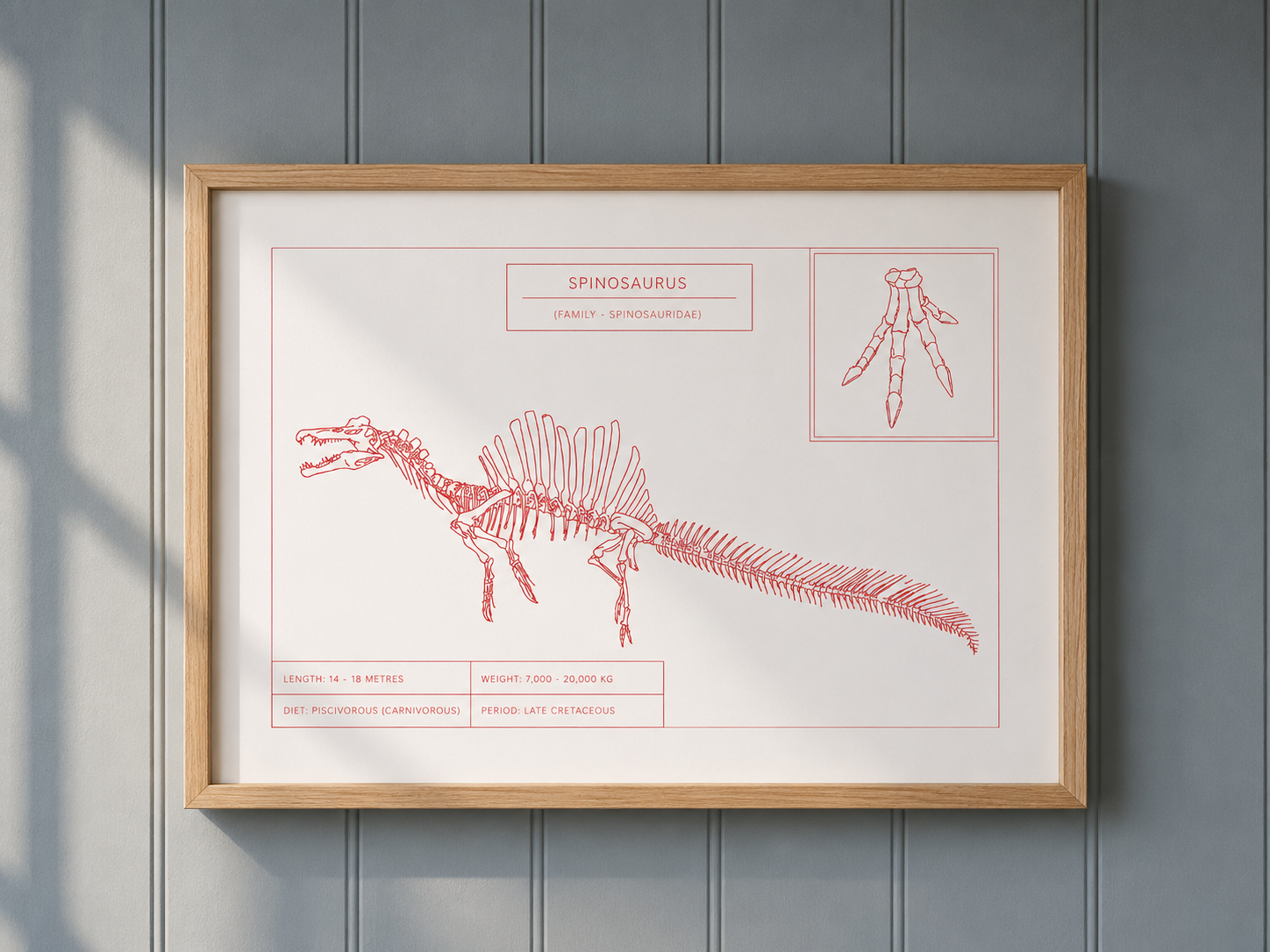 Spinosaurus | Dinosaur Wall Art