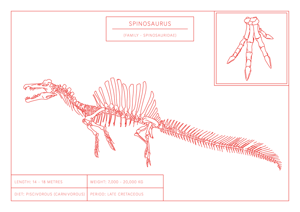 Spinosaurus | Dinosaur Wall Art