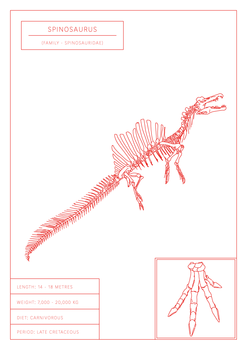 Spinosaurus | Dinosaur Wall Art