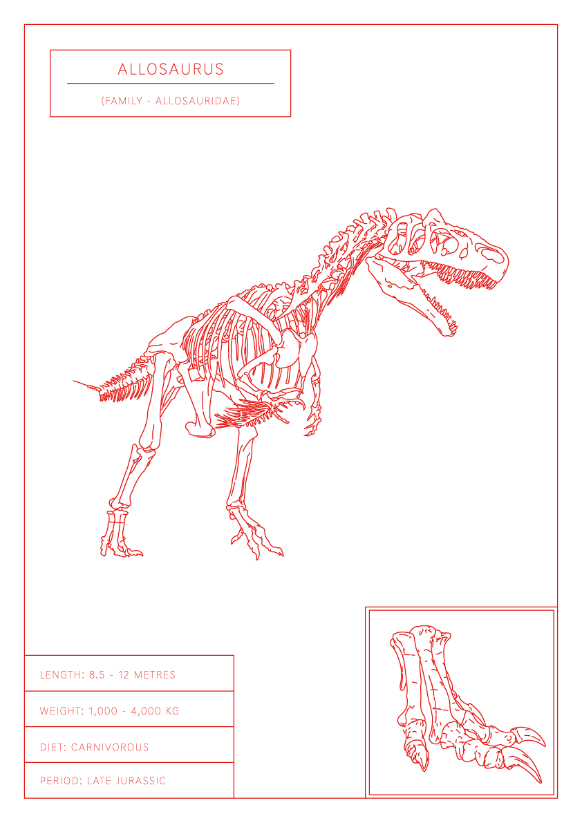 Allosaurus | Dinosaur Wall Art