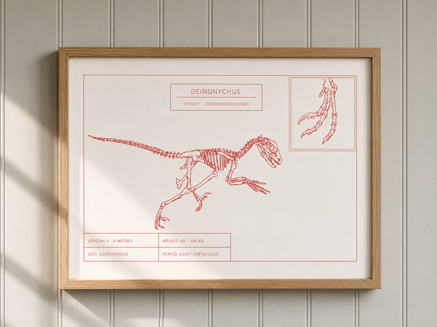 Deinonychus | Dinosaur Wall Art