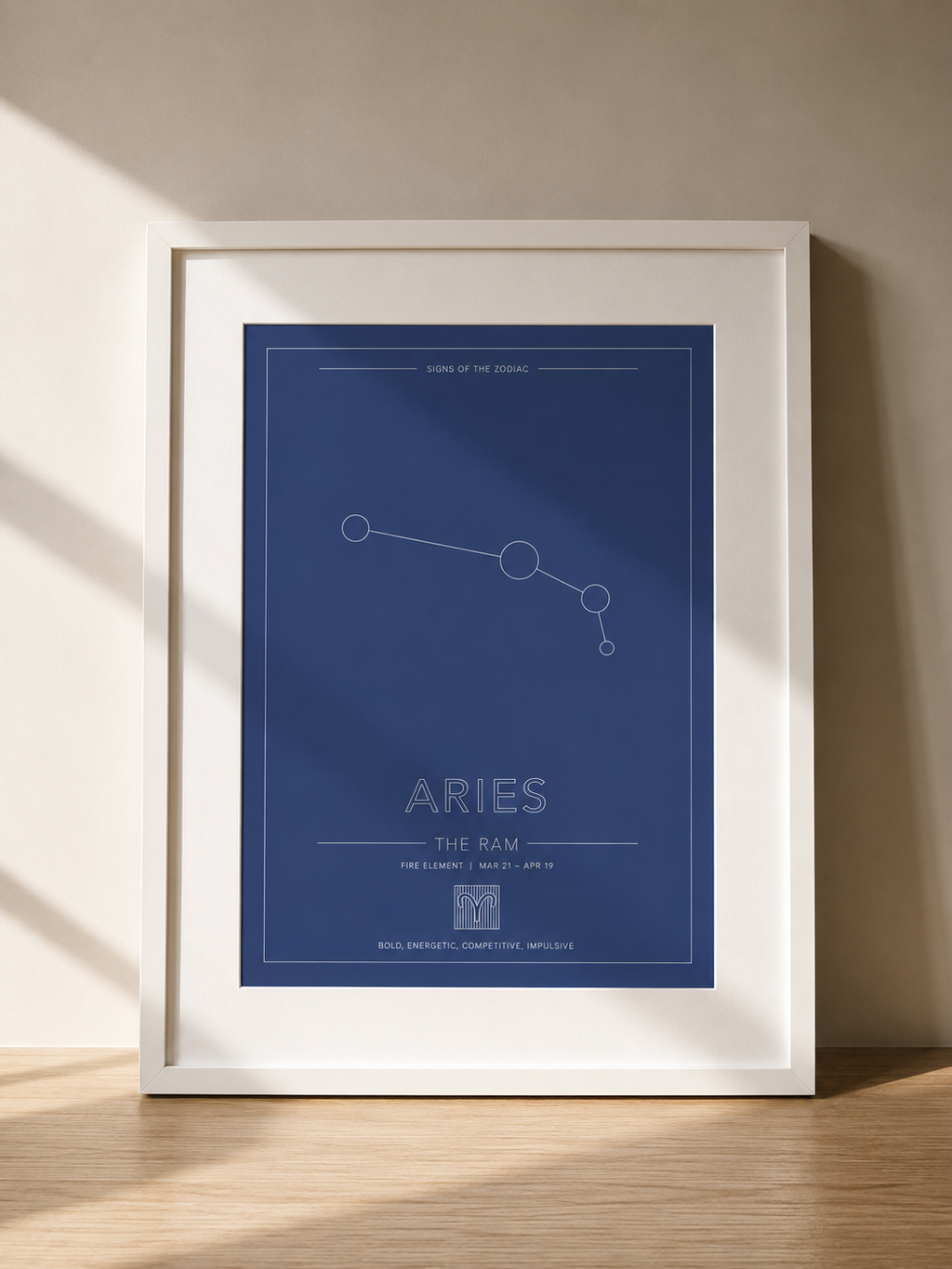Aries Zodiac Constellation - Astrology Art