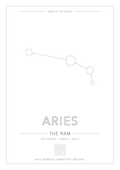 Aries Zodiac Constellation - Astrology Art