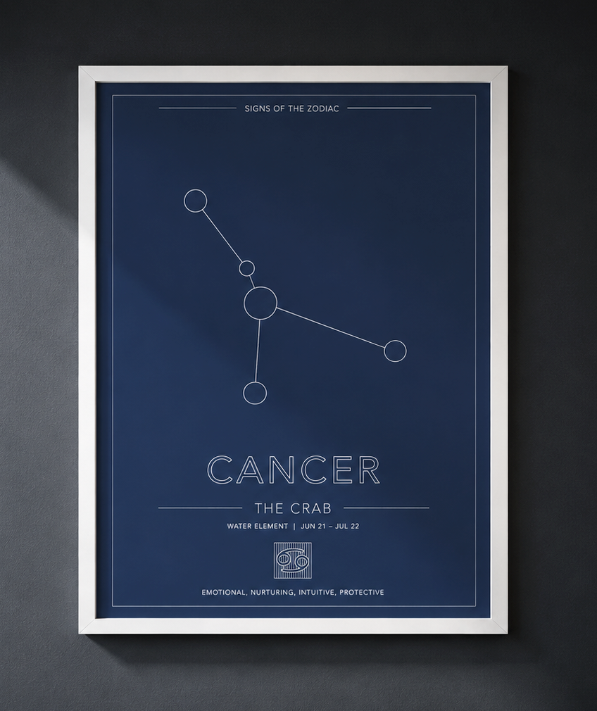Cancer Zodiac Constellation - Astrology Art