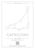 Capricorn Zodiac Constellation - Astrology Art