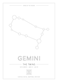 Gemini Zodiac Constellation - Astrology Art