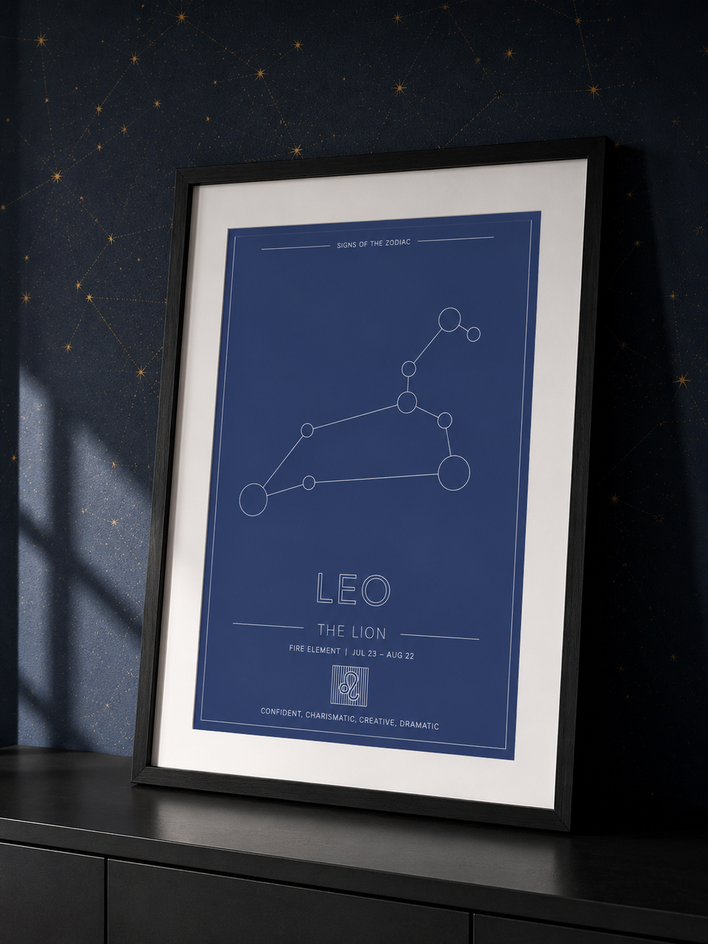 Leo Zodiac Constellation - Astrology Art
