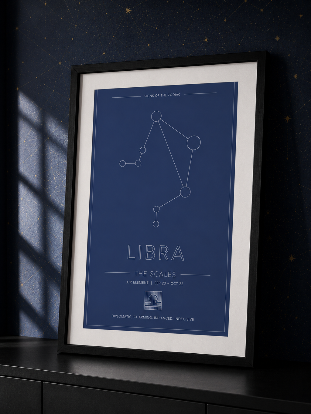 Libra Zodiac Constellation - Astrology Art