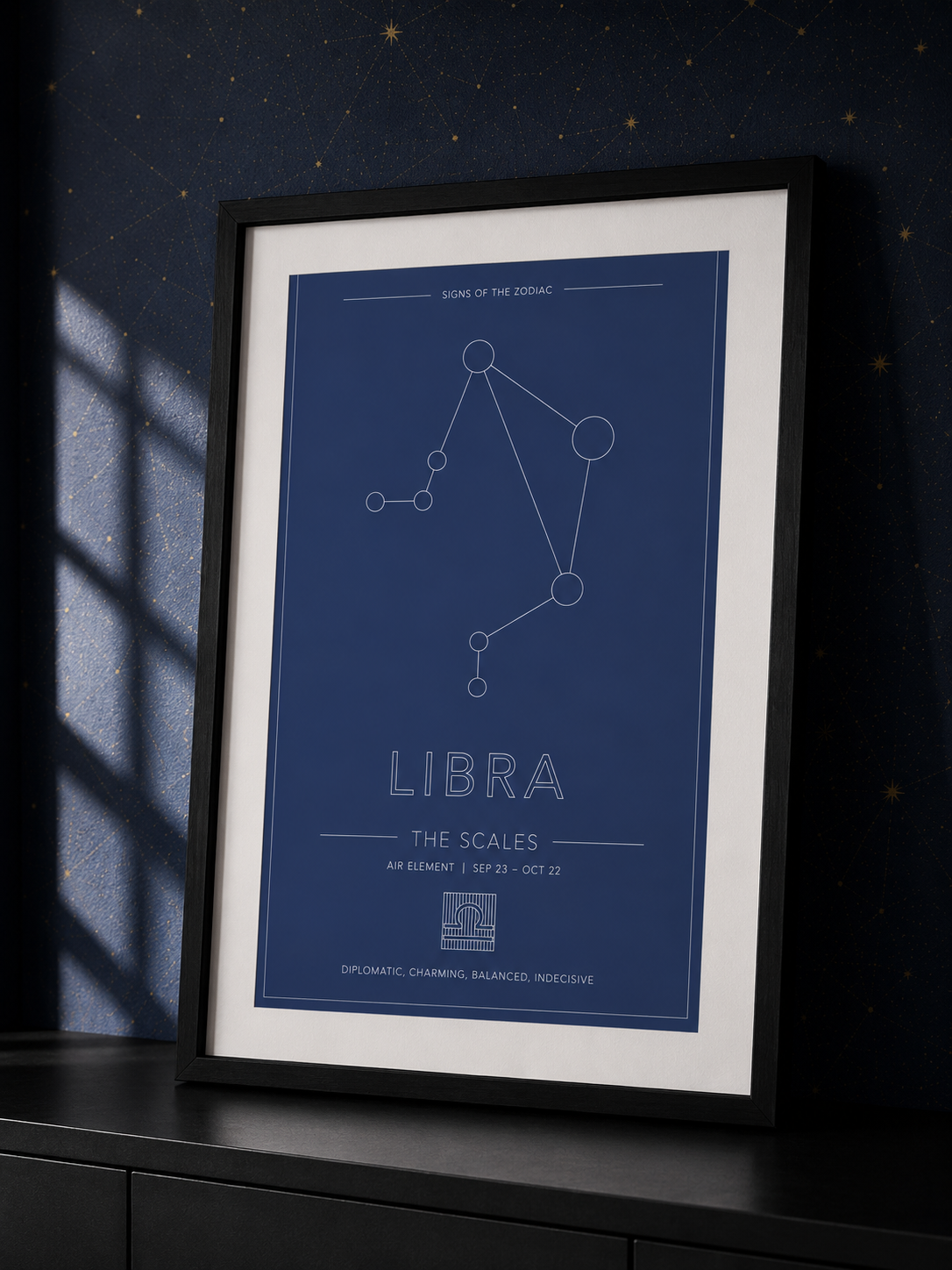 Libra Zodiac Constellation - Astrology Art