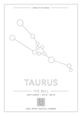 Taurus Zodiac Constellation - Astrology Art