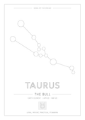 Taurus Zodiac Constellation - Astrology Art