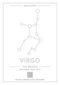 Virgo Zodiac Constellation - Astrology Art