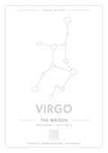 Virgo Zodiac Constellation - Astrology Art
