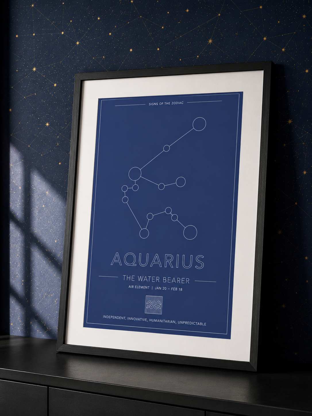 Aquarius Zodiac Constellation - Astrology Art