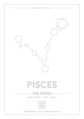 Pisces Zodiac Constellation - Astrology Art