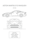 Aston Martin V12 Vanquish - Car Art