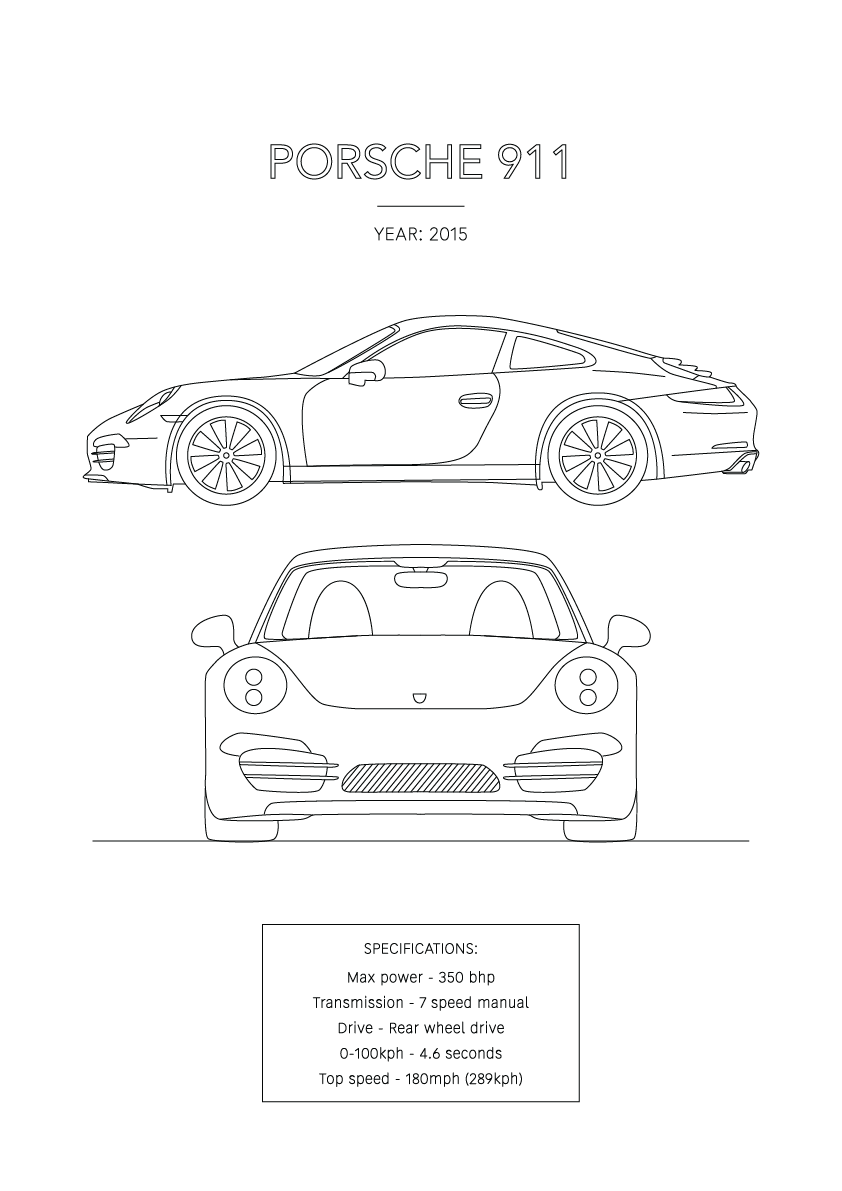 Porsche 911 - Car Art