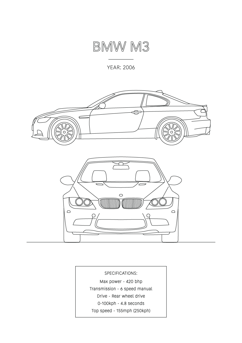 BMW M3 - Car Art