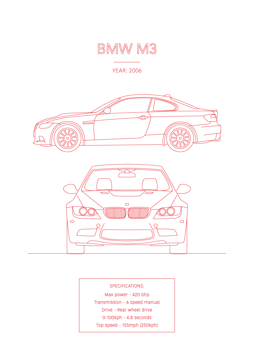 BMW M3 - Car Art