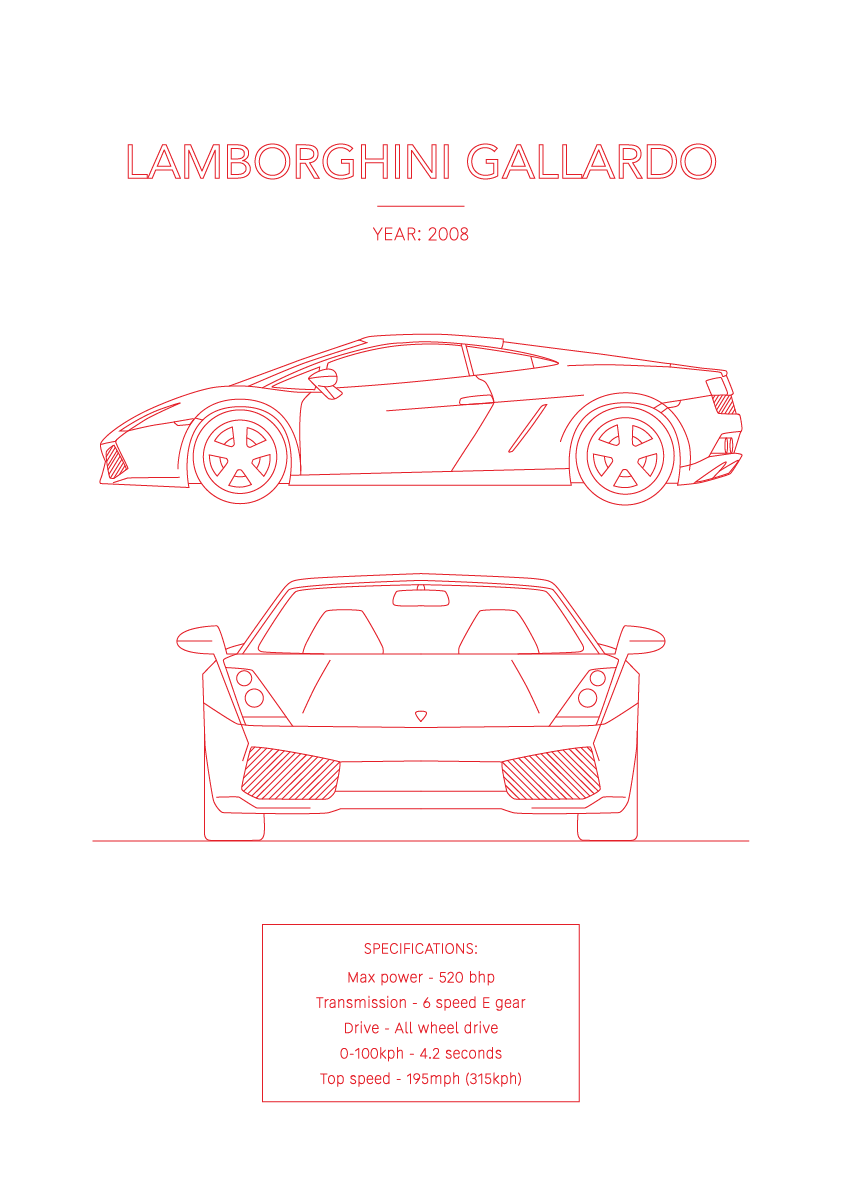 Lamborghini Gallardo - Car Art