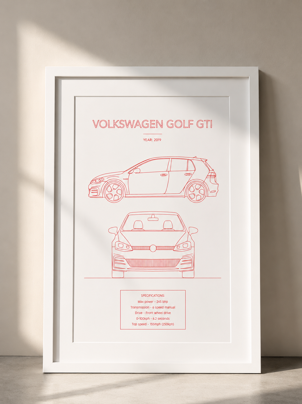 Volkswagen Golf GTI - Car Art