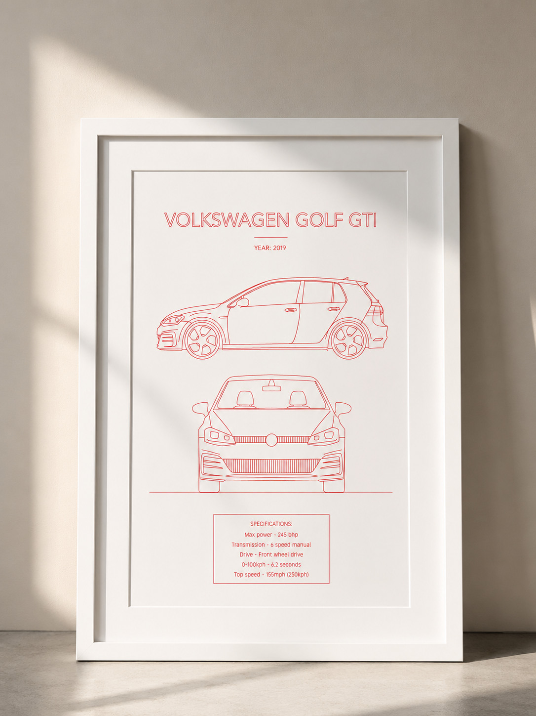 Volkswagen Golf GTI - Car Art