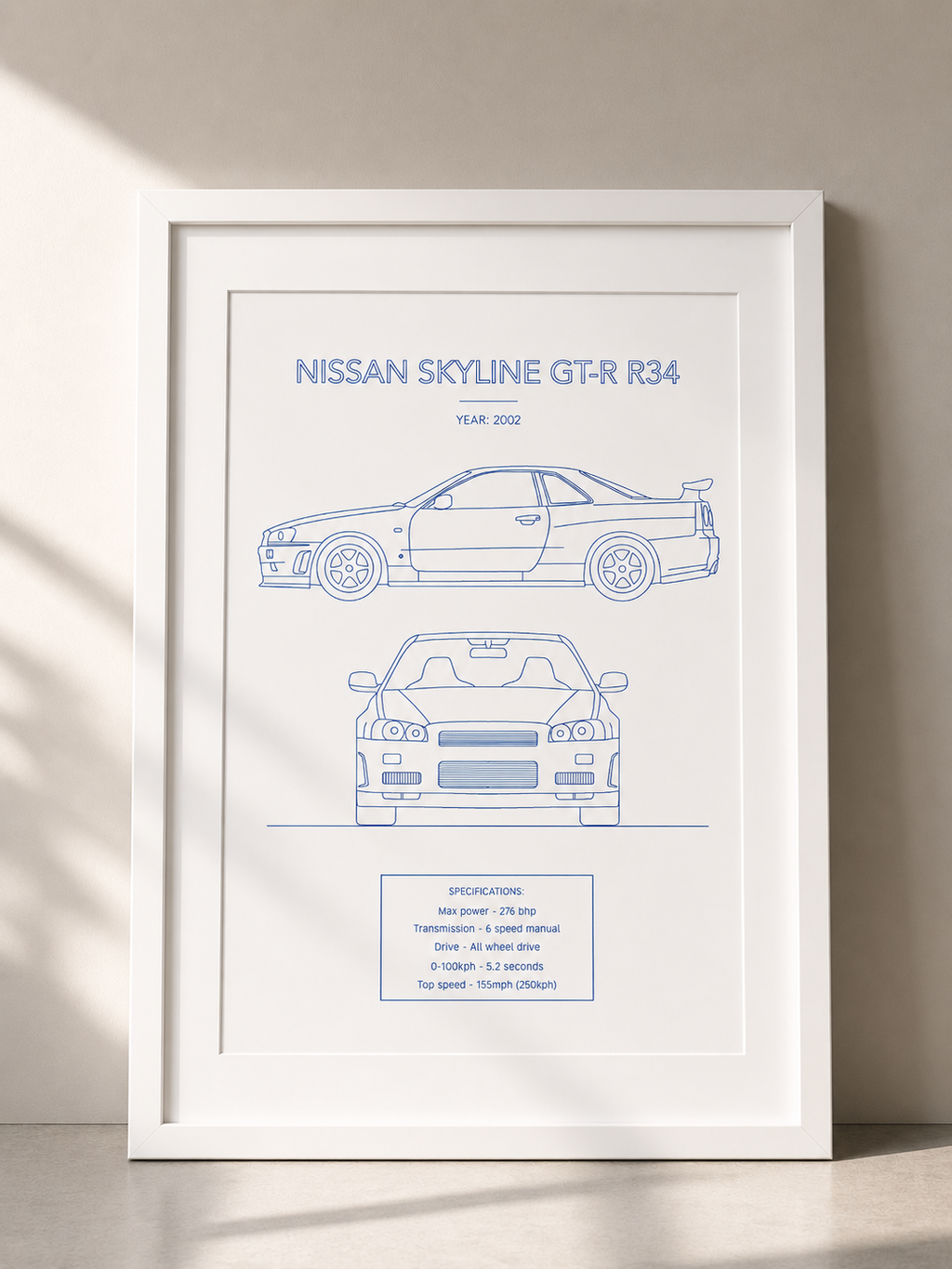 Nissan Skyline GT-R R34 - Car Art