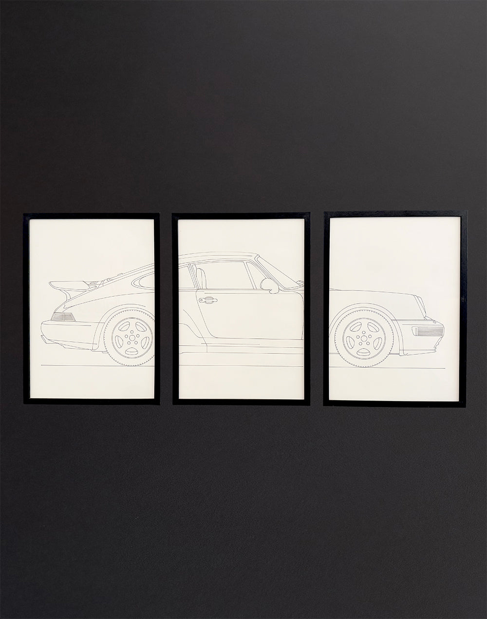 Porche 911 Triptych - Car Art