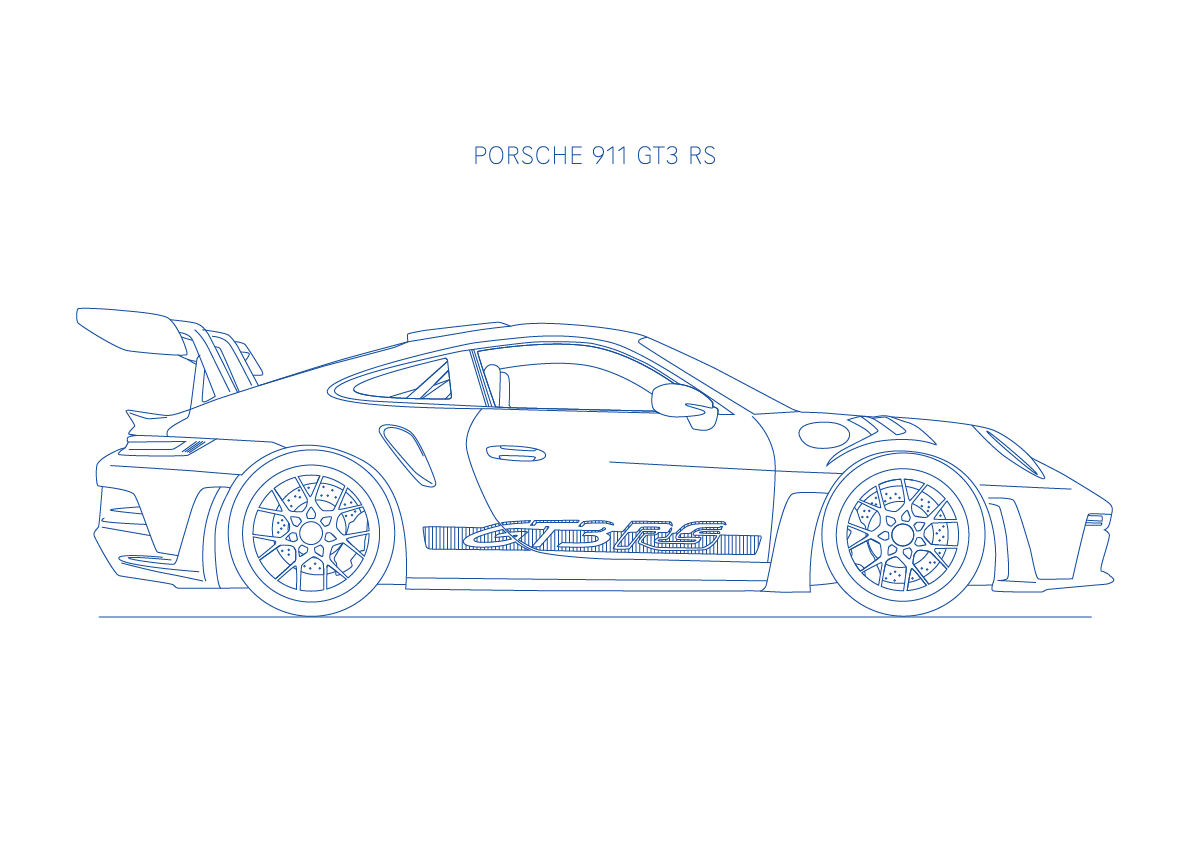 Porsche 911 GT3 RS - Car Art