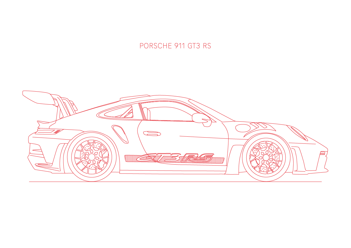 Porsche 911 GT3 RS - Car Art