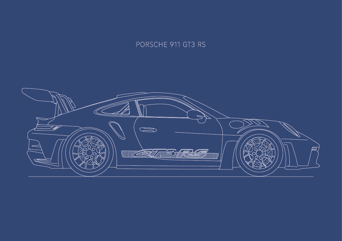 Porsche 911 GT3 RS - Car Art
