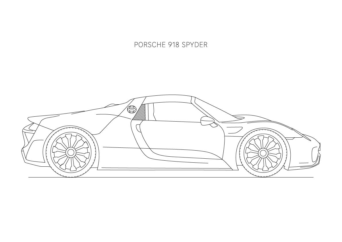 Porsche 918 Spyder - Car Art