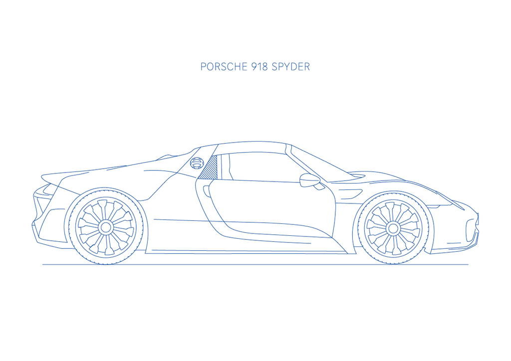 Porsche 918 Spyder - Car Art