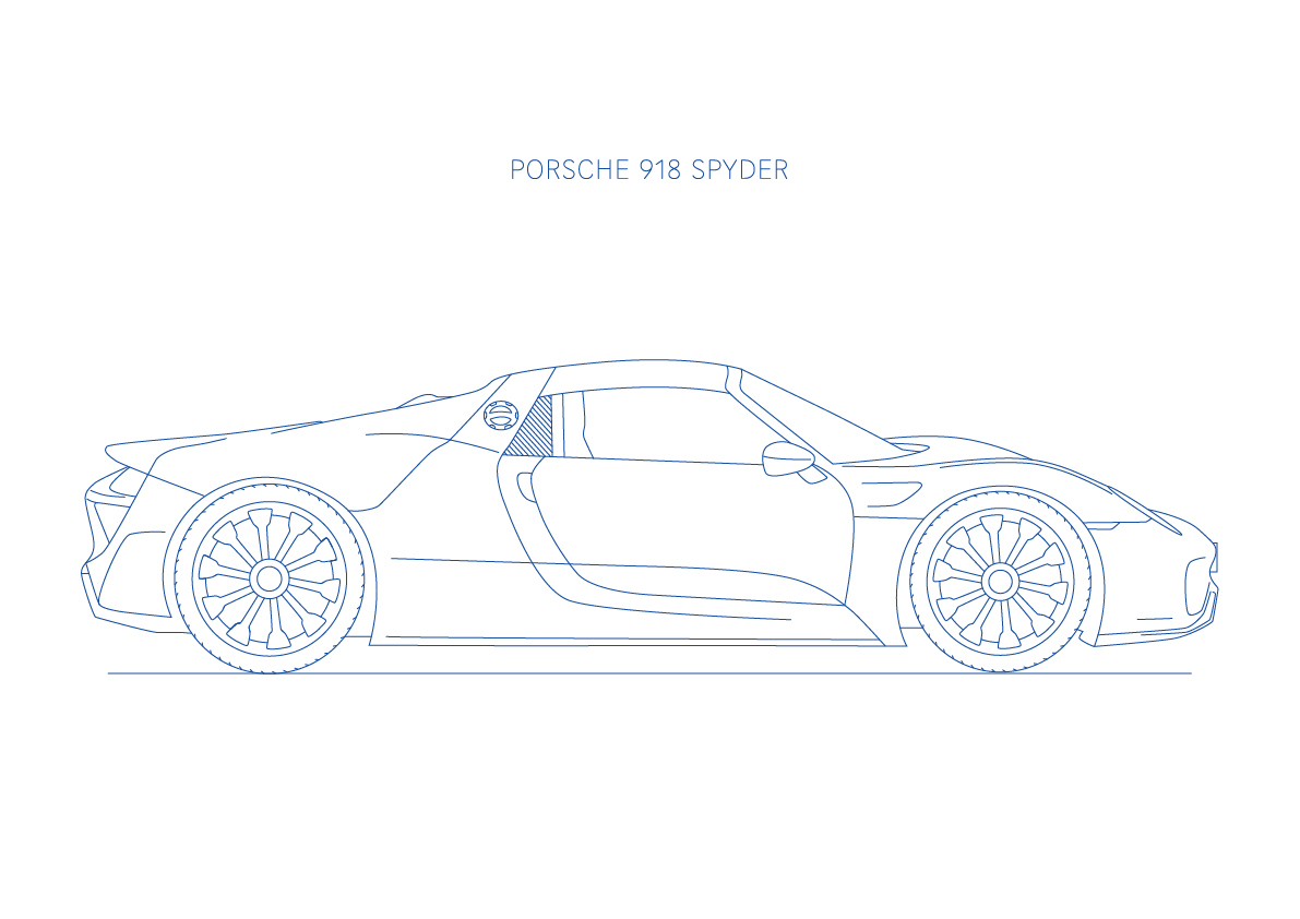 Porsche 918 Spyder - Car Art