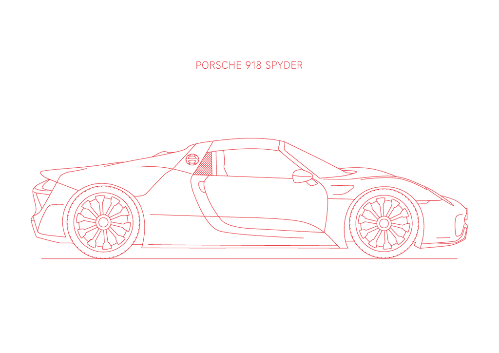 Porsche 918 Spyder - Car Art