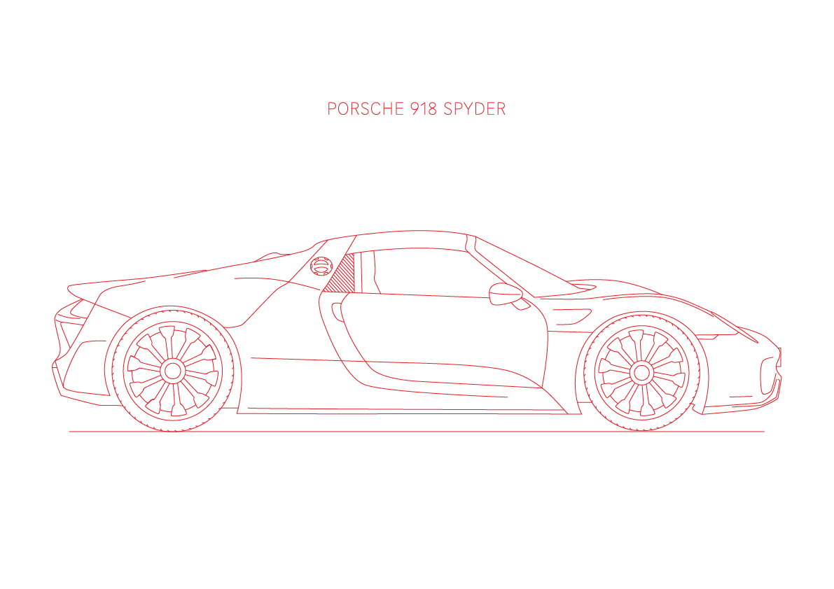 Porsche 918 Spyder - Car Art