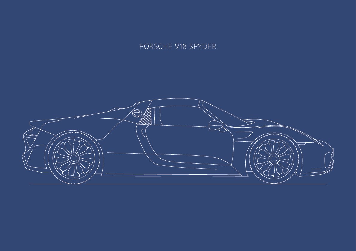 Porsche 918 Spyder - Car Art