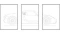 Porsche 918 Spyder Triptych - Car Art