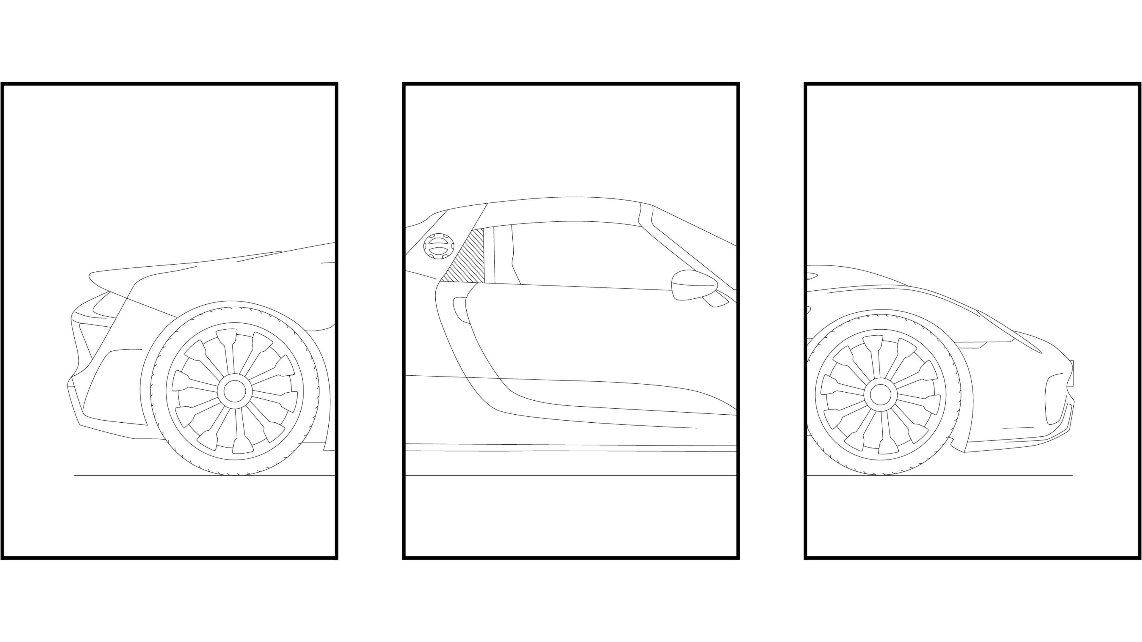 Porsche 918 Spyder Triptych - Car Art