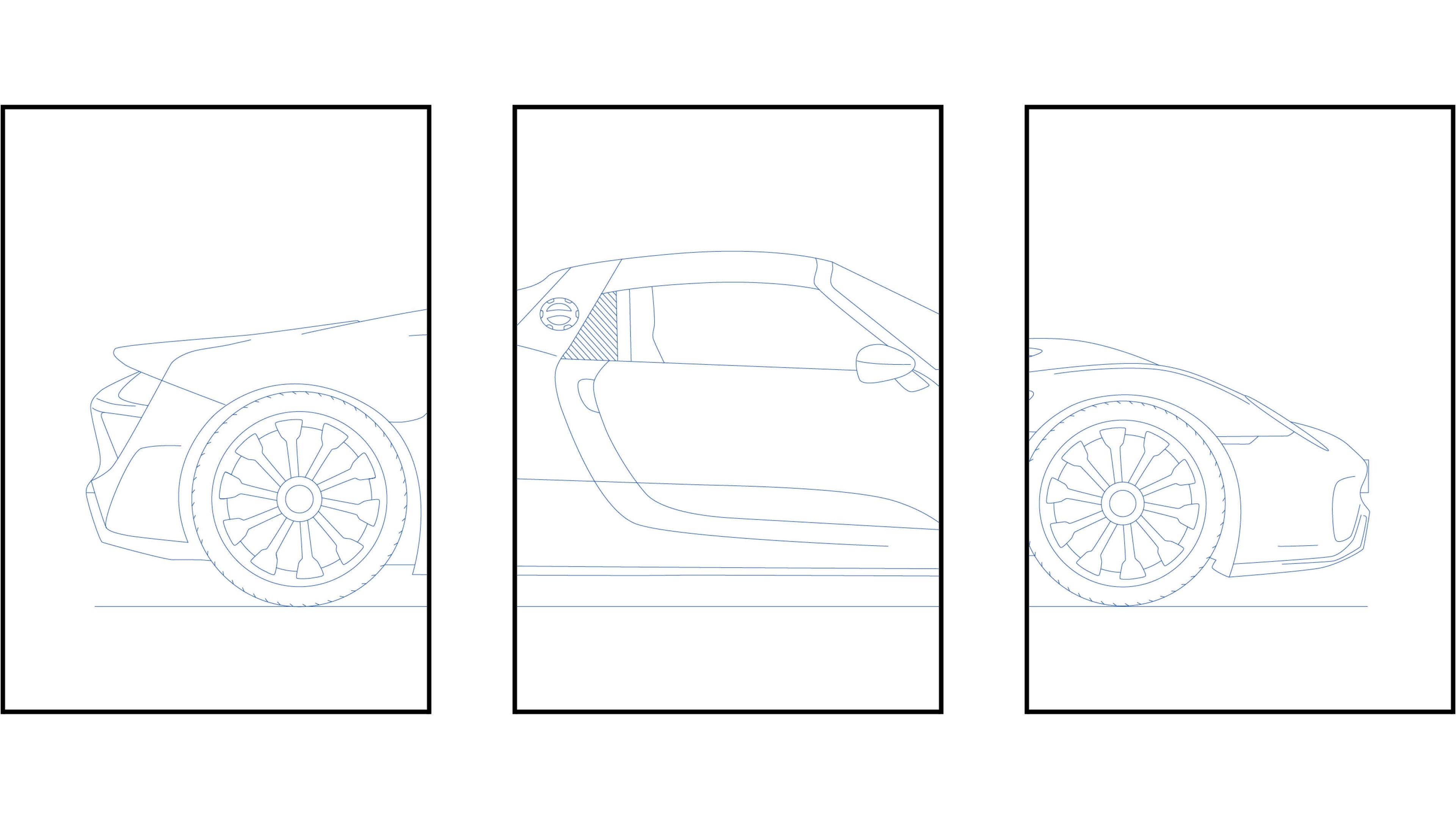 Porsche 918 Spyder Triptych - Car Art