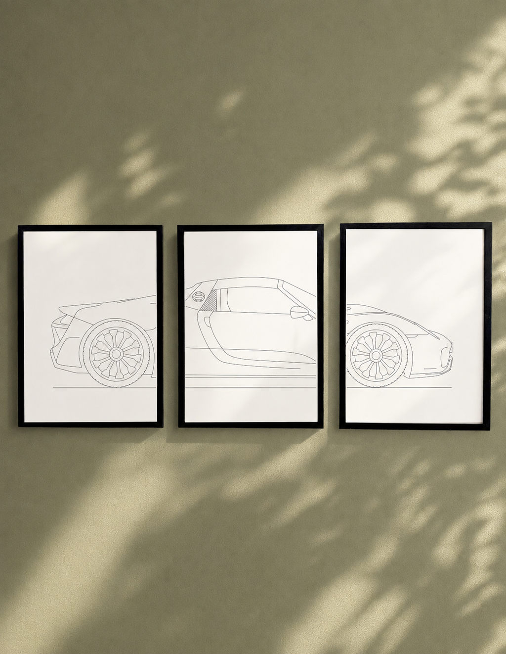 Porsche 918 Spyder Triptych - Car Art