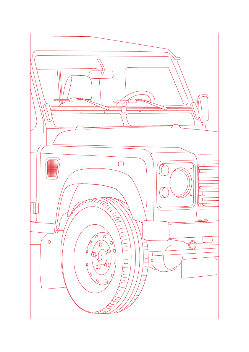 Land Rover Defender 3 - Car Art