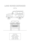 Land Rover Defender 90 - Car Art