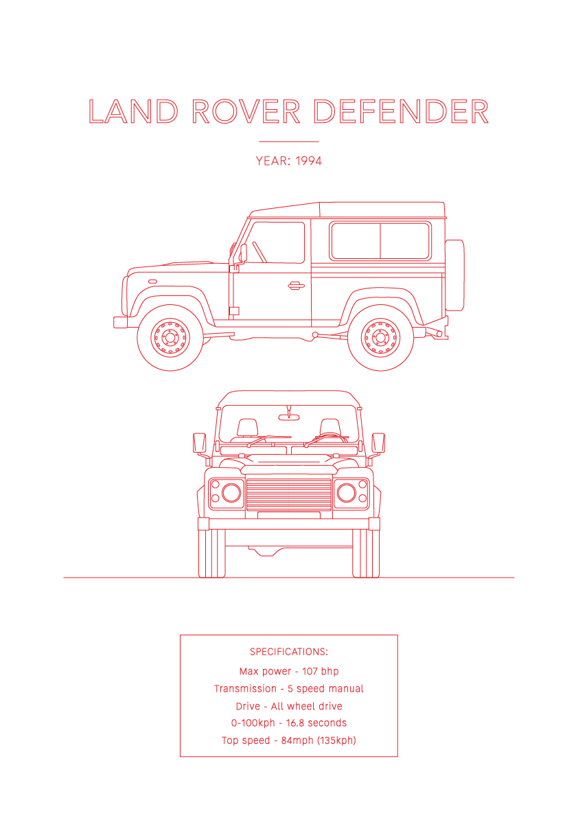 Land Rover Defender 90 - Car Art