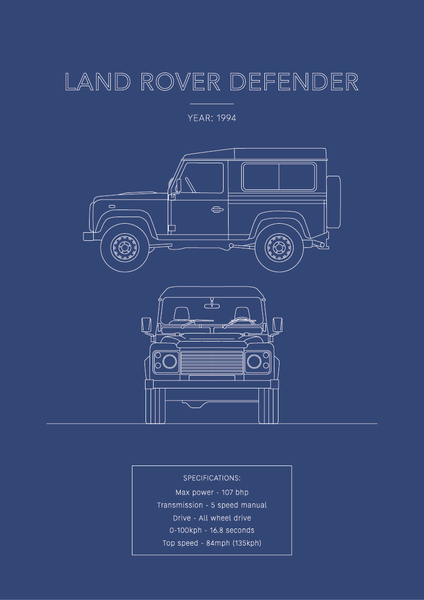 Land Rover Defender 90 - Car Art