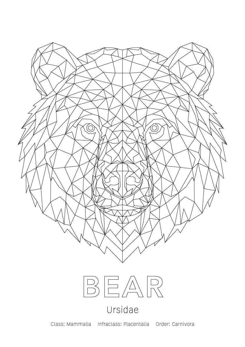 Bear Wall Art | Geometric Animals