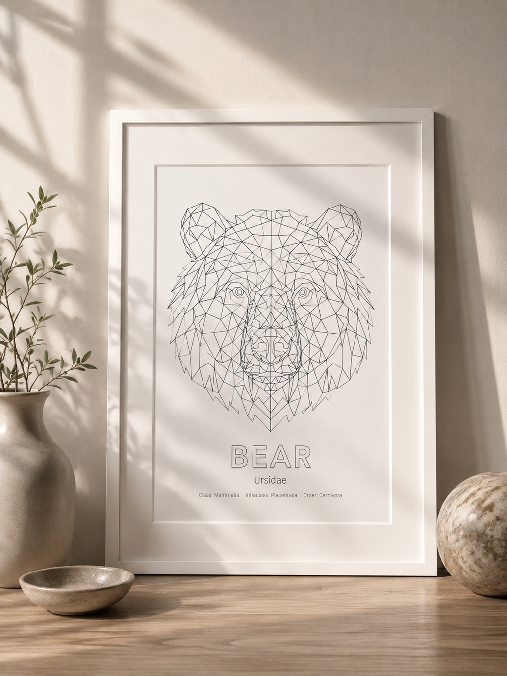 Bear Wall Art | Geometric Animals